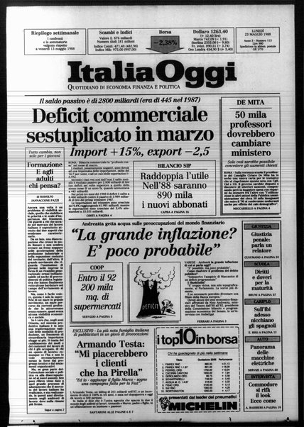 Italia oggi : quotidiano di economia finanza e politica